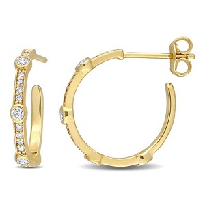EVERLY JEWELRYR | 18K Yellow Gold Plated Silver 2/5 CT Lab Grown Diamond TW Fashion Post Earrings - 1 of 4