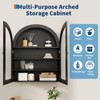 Arched Medicine Cabinet, Bathroom Wall Mounted Cabinet Over Toilet Storage Organizer - 3 of 4