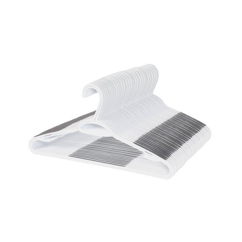 Honey-Can-Do Rubber Grip No-Slip Plastic Hangers 50pk Gray
