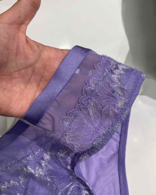 Women's Lace And Mesh Cheeky Underwear - Auden™ Lilac Purple Xl : Target