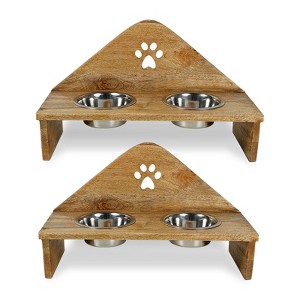 Mela Artisans Kaikadi Elevated Pet Feeder - Large - 1 of 4