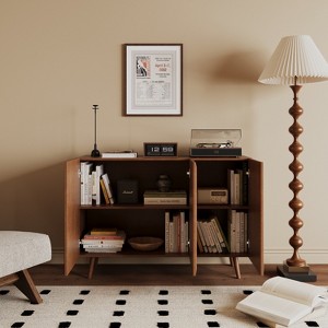 UNISOAR Entryway Storage Media Console Farmhouse Tv Stand - 1 of 4