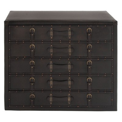 Vinyl 5 Drawer Buffet Dark Espresso - Olivia & May