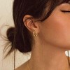 3 Pairs Small Huggie Hoop Earrings Set 14K Gold Hypoallergenic Lightweight Huggie Hoops Earrings for Women Girls - 4 of 4