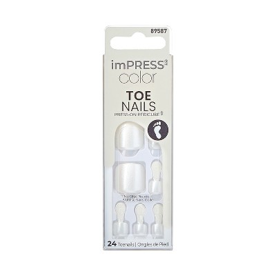 imPRESS Press-On Manicure Square Fake Toenails - Dreamlike - 27ct