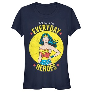 Juniors Womens Wonder Woman Moms Are Everyday Heroes T-Shirt - 1 of 4