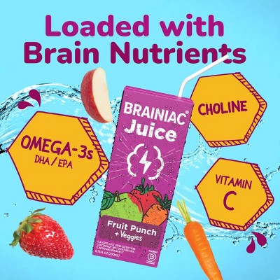 Brainiac Kids Super Fruit Punch Juice Drink 8 pk/6.75 fl oz Boxes