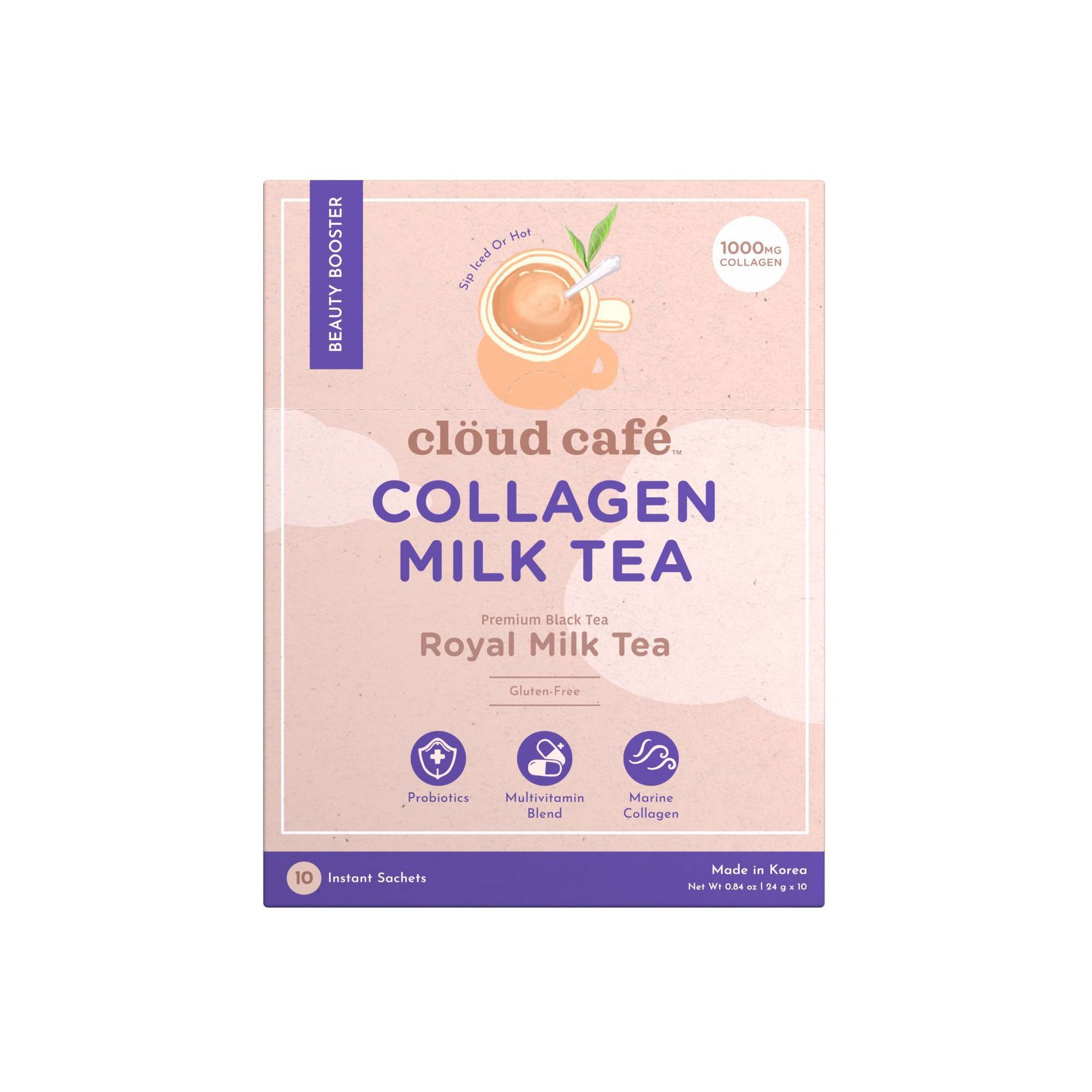 Cloud Cafe Royal Milk Tea with Marine Collagen Instant Black Tea - 8oz