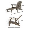 Gulches Folding Adirondack Chair - Rustic Acacia Wood, Traditional Slatted Design, Water-Resistant, Wide Armrests - 4 of 4