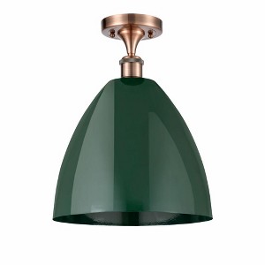 Plymouth Dome - 1 Light Semi-Flush Mount In Industrial Style-14.75 Inches Tall and 12 Inches Wide - 1 of 1