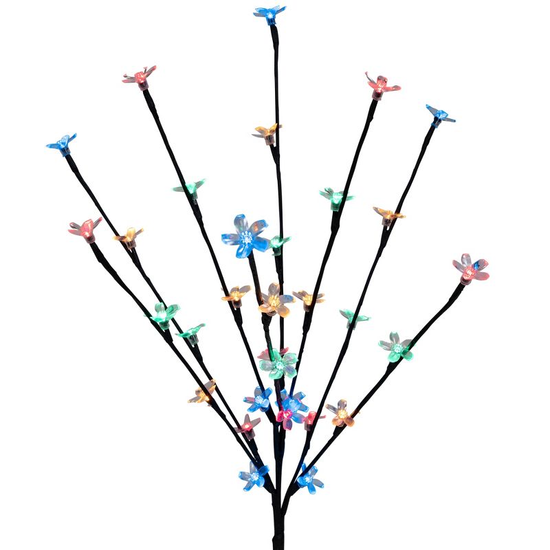 Northlight Set of 3 Pre-Lit Cherry Blossom Artificial Tree Branches 2.5' - Multicolor LED Lights, 5 of 9