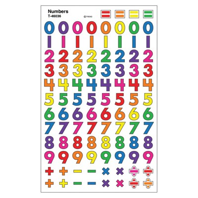Trend Numbers superShapes Stickers, 800 ct (Pack of 6)