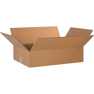 SI PRODUCTS Flat Corrugated Boxes 24" x 16" x 6" Kraft 20/Bundle BS241606