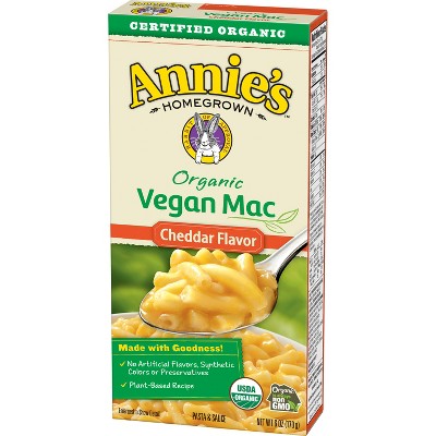 Annie S Organic Vegan Mac Cheddar Flavor 6oz Target