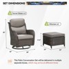 Gymojoy Outdoor Gliders Chairs Swivel Chairs Ottoman with 5-Inch Thick Cushions - 2 of 4