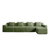 Modular 4-Seater L-Shaped Sectional Sofa, Cloud Couch, 1 Ottoman - 3 of 4