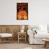 Stupell Industries Happy Halloween Floral Pumpkin Floating Frame Canvas Art - 3 of 4