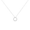 Haus of Brilliance Silver 1/3 Cttw Diamond Open Circle Halo Pendant Necklace - 2 of 4
