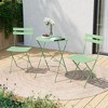 Yardgrace 3-Piece Steel Folding Bistro Set, Foldable Patio Furniture Set with Premium Frame, Outdoor Bistro Table - 3 of 4