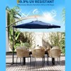 Cantilever Umbrella with Base Included, 10FT Shade for 2-6 People, Outdoor Offset Design with  Rotation, Durable Fade-Resistant Canopy - 4 of 4