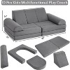 10-Piece Modular Kids Play Couch Set, Machine Washable Covers with High Resilience Foam, Creative Play Furniture for Children - 3 of 4