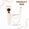 Unique Bargains Bouquet Coat Hat Bag Hanging Fashion Round Gem Tassel Chain Brooch Pins 1 Pc - 2 of 4