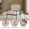 Syemin Accent Chairs Decorative Chair with Removable Cushion and Metal Stand for Living Room, Bedroom, Office, White, 35.43"*28.74"*34.25" - 3 of 4