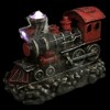 Northlight 38" Prelit LED Vintage Locomotive Train Outdoor Patio Garden Water Fountain - Red/Black - 4 of 4