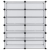 vidaXL Shoe Rack Transparent 37.2 in.x14.4 in.x41.7 in. PP - 3 of 4