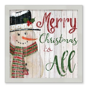Courtside Market Merry Snowman 8x8 Framed Art Board - 1 of 2