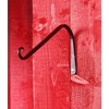 Hookery Angled Upturned Curved Hanger for Outdoor Hanging Decor – Feeders or Planters, Supports up to 25 lbs, Black, 12" - 2 of 2