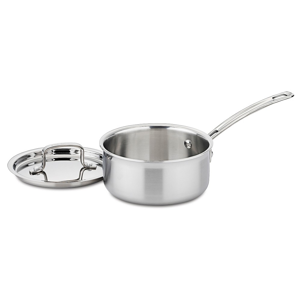 Cuisinart Multiclad Pro 1.5qt Tri-Ply Stainless Steel Saucepan with Cover - MCP19-16N