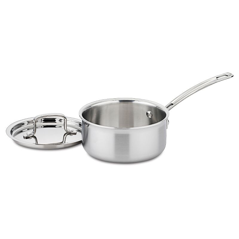 Cuisinart Multiclad Pro 1.5qt Tri-Ply Stainless Steel Saucepan with Cover - MCP19-16N, 1 of 8