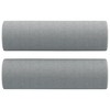 vidaXL 2-Seater Modern Sofa with Throw Pillows - Light Gray Fabric Upholstery - Durable Metal Frame - Comfortably Seats Two - 4 of 4
