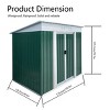 6FTx4FT Outdoor Backyard Storage Shed,Metal Garden Storage Shed with Sloped Roof,Weather Resistant Tool Shed with Lockable Doors-Coolbibila - 4 of 4