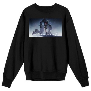 Gundam Witch From Mercury Petra Mobile Suit Crew Neck Long Sleeve Black Adult Sweatshirt - 1 of 3