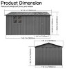 Coolbibila-10Ftx12Ft Storage Sheds, Metal Sheds With Waterproof Roofs And Durable Metal Frame, Tool Sheds With Lockable Doors And Window - 4 of 4