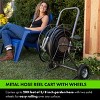 Yard Butler Hose Reel Cart with Wheels - Heavy Duty 200 Foot Metal Hose Reel - Suitable for Gardens, Lawns and Outdoor - IHT-2EZ - 2 of 4