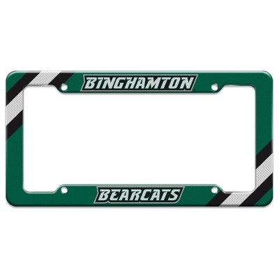 Binghamton Bearcats Corner Stripes License Plate Tag Frame