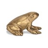 HomeRoots 3" Antiqued Gold Cast Iron Frog Figurine - 4 of 4