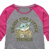 Girls' - The Mandalorian - Enjoy The Little Things Shirt Tail Raglan Graphic T-shirt - 2 of 4