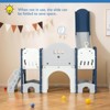 Costway 10 in 1 Toddler Slide Set with Magnetic Whiteboard, Telescope Ring Toss for Ages 3+ Gray+Blue/Green+Yellow - 4 of 4