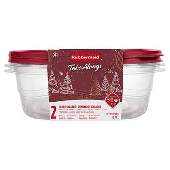 Tupperware Heritage 2pk (7.5c) Plastic Cookie Canister Set Red