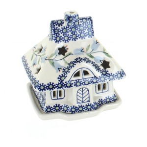 Blue Rose Polish Pottery L020 Manufaktura House Luminary - 1 of 2
