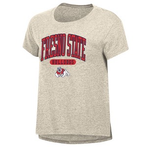 NCAA Fresno State Bulldogs Women's Oatmeal T-Shirt - 1 of 3