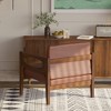 Accent Chair Wide Armchair Single Sofa Upholstered Chair Solid Wood Frame For Living Room, Bedroom, Lounge 30.7"Wx29.4"Dx35.5"H - 4 of 4