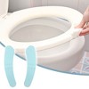 Unique Bargains 4pair Toilet Seat Cover Pad Bathroom Warm Toilet Seat Cushion Washable Reusable - 2 of 4