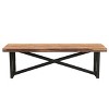 60" Raven Sheesham Wood Dining Bench Brown - Timbergirl - 3 of 4