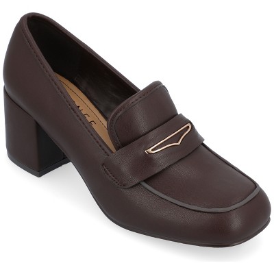 Journee Collection Womens Liyla Low Heel Square Toe Pumps