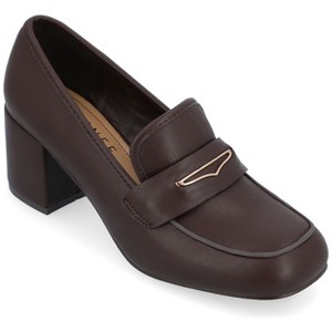 Journee Collection Womens Liyla Low Heel Square Toe Pumps - 1 of 4